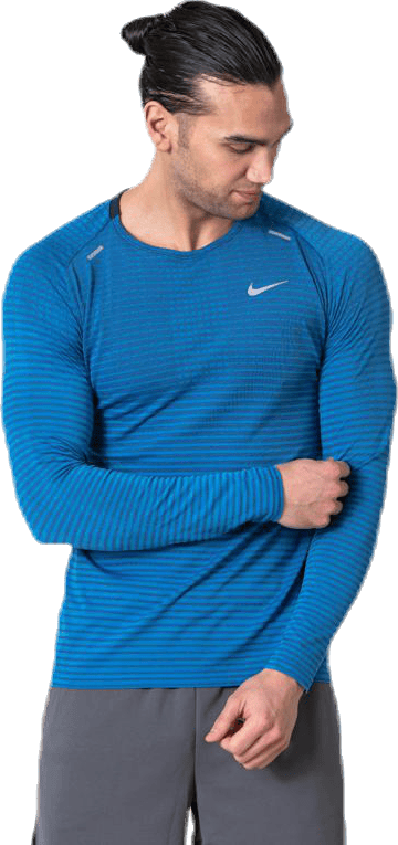 Techknit Ultra LS Blue, Male, Odevy, Košele, Beží, Modrá, XL