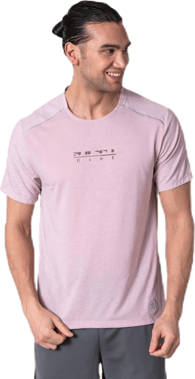 Rise 365 Hybrid SS Top Pink, Male, Kläder, T-shirt, Löpning, Rosa, M