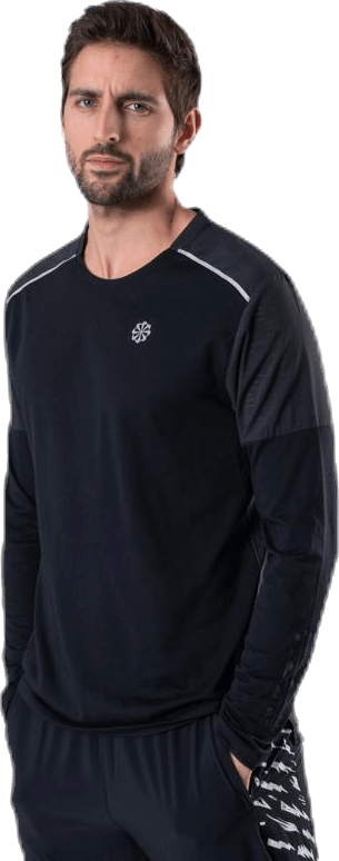 Rise 365 Hybrid LS Black, Male, Apparels, Shirts, Running, Black, S
