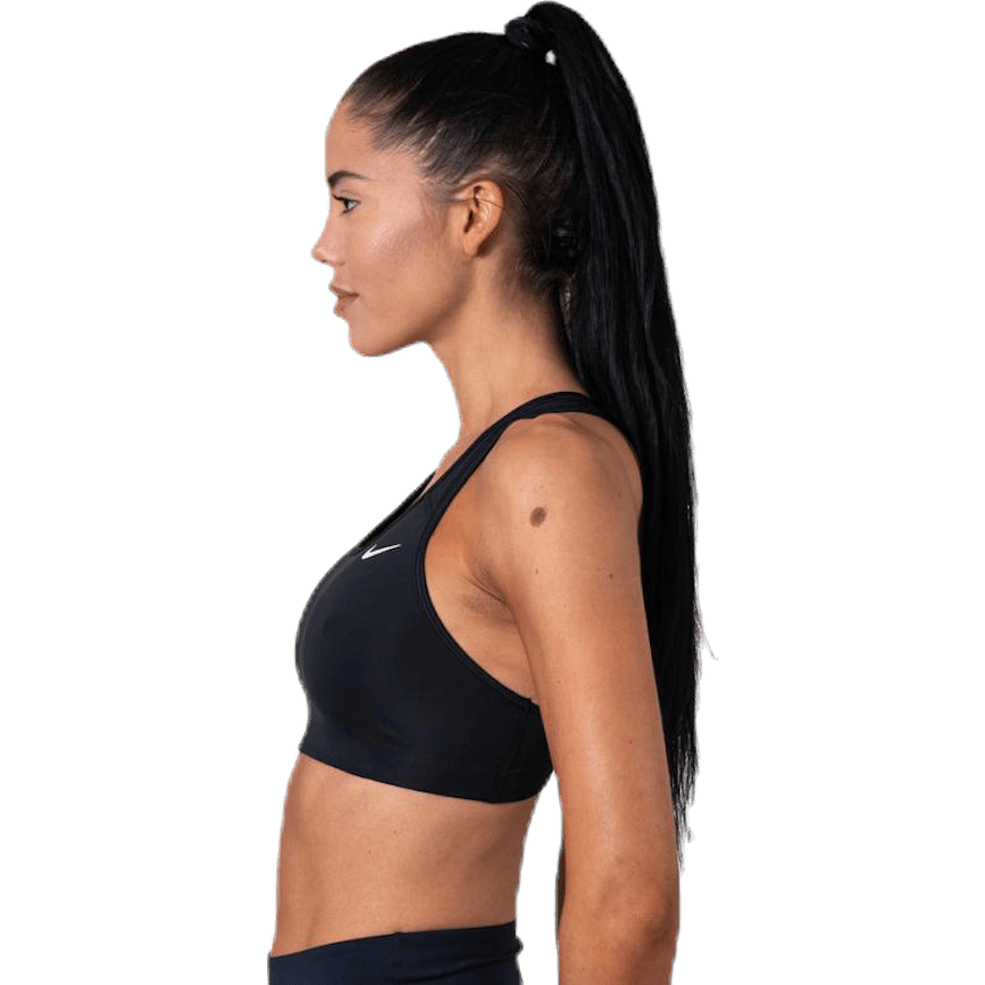 Swoosh Women's Medium-Support Non-Padded Sports Bra BLACK/WHITE/WHITE - Bild 2