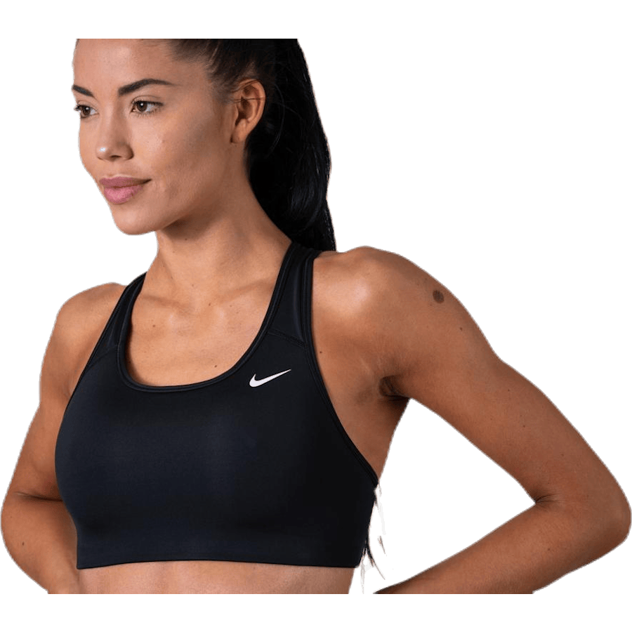 Swoosh Women's Medium-Support Non-Padded Sports Bra BLACK/WHITE/WHITE - Bild 5