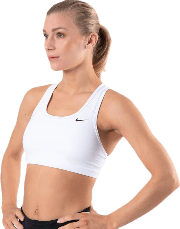 Swoosh Women's Medium-Support Non-Padded Sports Bra WHITE/BLACK - Bild 2