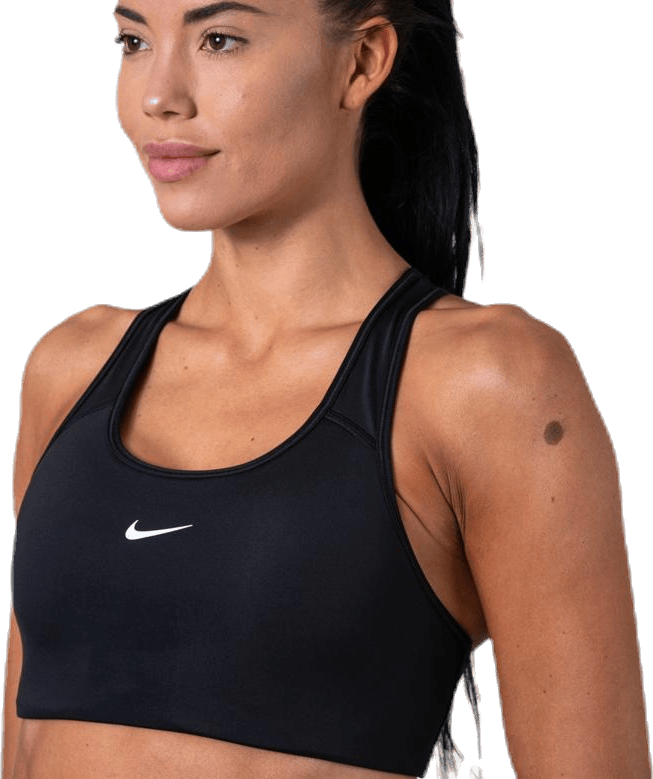 Swoosh Women's Medium-Support 1-Piece Pad Sports Bra BLACK/WHITE - Bild 6