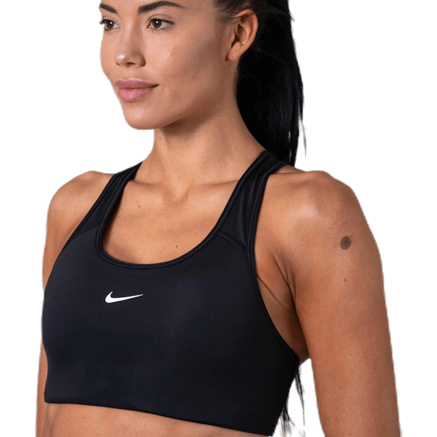 Swoosh Women's Medium-Support 1-Piece Pad Sports Bra BLACK/WHITE - Bild 6