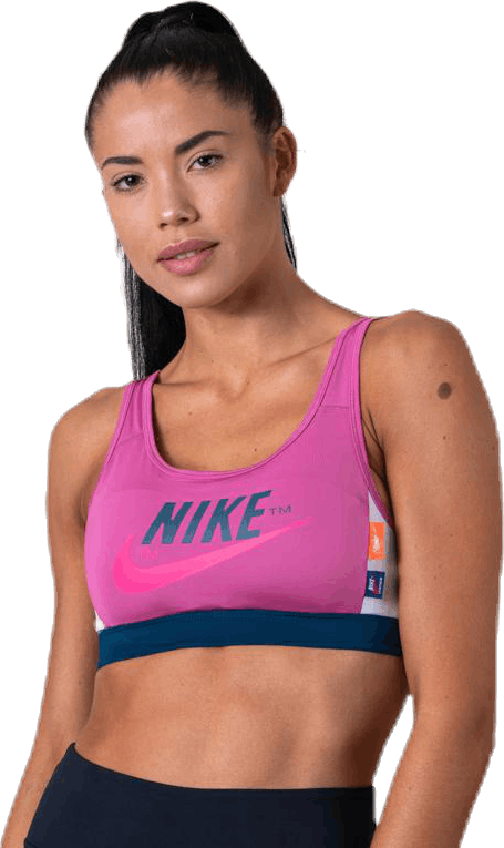 Medium Pad Icon Clash Bra Pink/Blue, Female, Kläder, Sport-BH, Löpning, Rosa, XL
