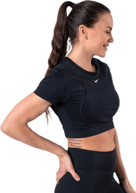 Aeroadpt SS Crop Top Black, Female, Apparels, T-shirt, Workout, Black, M