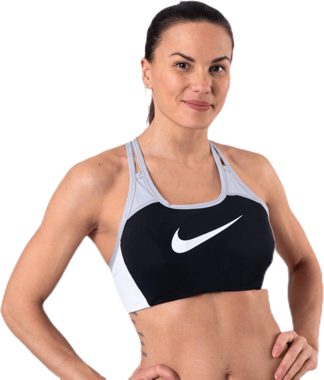 Medium Pad Logo Bra Black/Grey