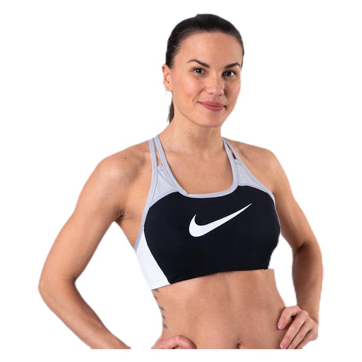 Medium Pad Logo Bra Black/Grey, Female, Apparels, Sports Bras, Running, Black, XS