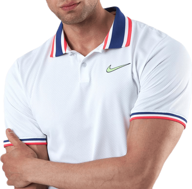 Court Slam Polo White/Green - Bild 2