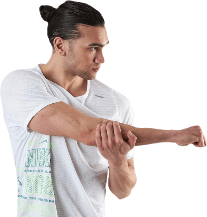 Wild Run Rise 365 Top Grey/Yellow, Male, Kläder, T-shirt, Löpning, Vit, M