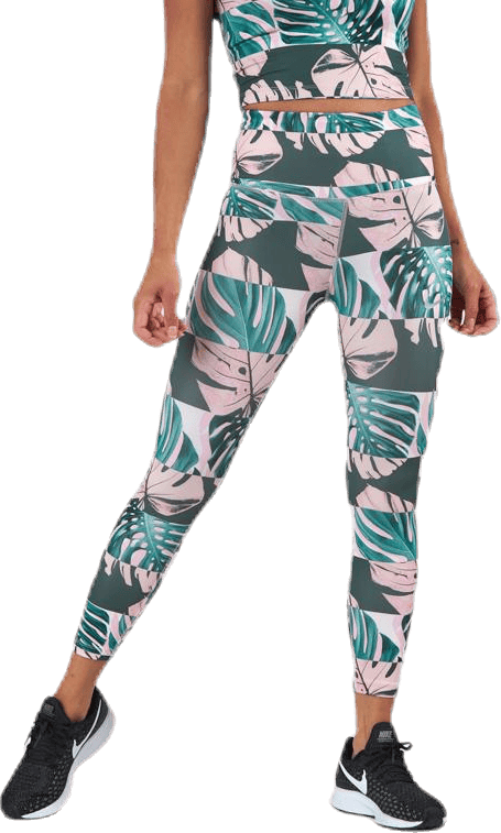 Fast Crop Runway Pink, Female, Apparels, Leggings, Running, Multi color, XS