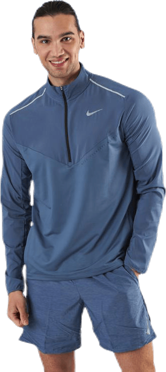 Element Top LS Hybrid Blue, Male, Apparels, Shirts, Running, Blue, S