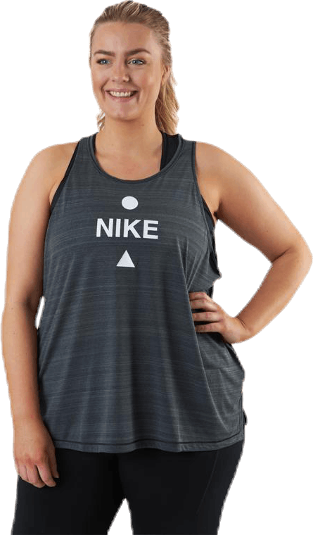 Icon Clash Tank Plus Black/Grey, Female, Apparels, Tops, Running, Grey, XXXL