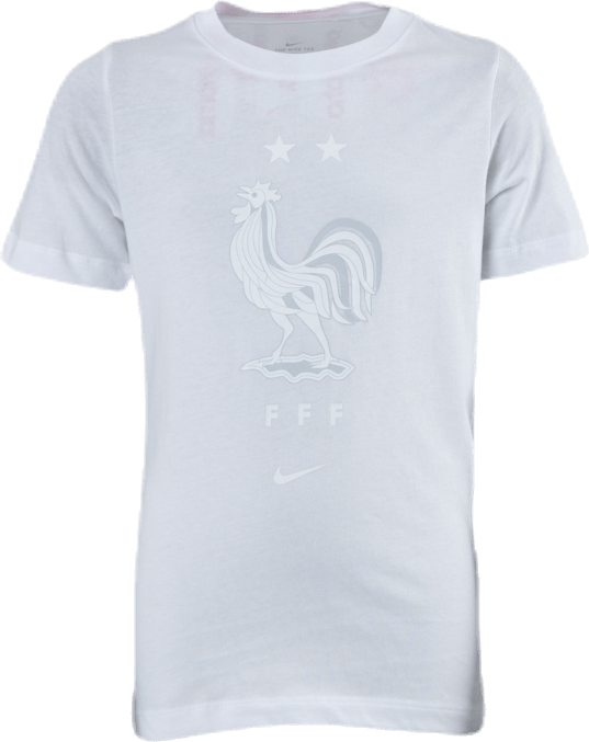 France Tee Evergreen Crest Junior White, Unisex, Abbigliamento, Maglietta, Calcio, Bianca, XS