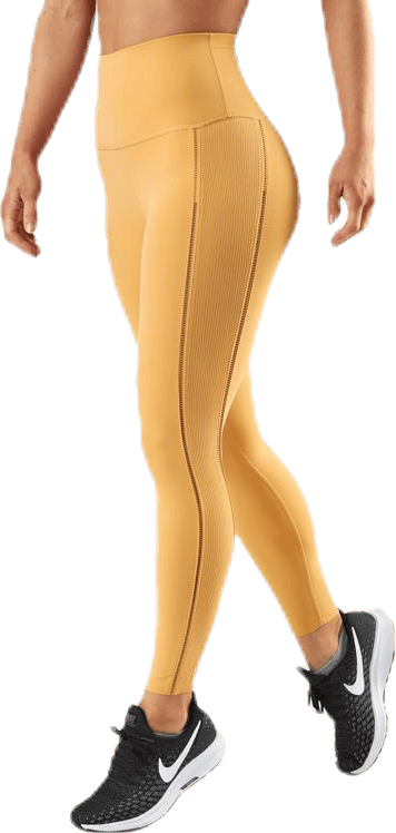 Yoga Luxe Rib 7/8 Tight Yellow, Female, Apparels, Leggings, Yoga, Beige, M