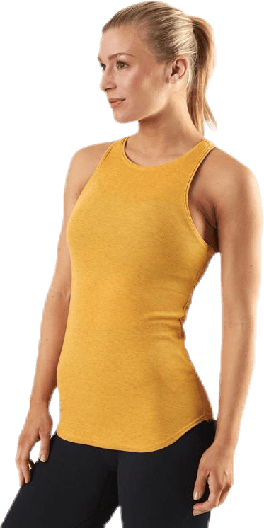 Yoga Luxe Rib Tank Yellow, Female, Kläder, Tops, Yoga, Gul, XL