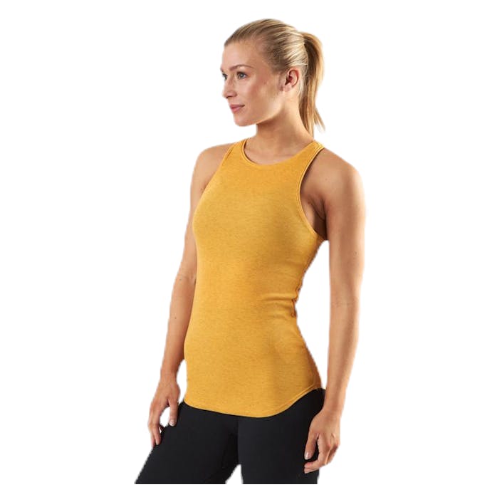 Yoga Luxe Rib Tank Yellow, Female, Vêtements, Tops, Yoga, Jaune, XL