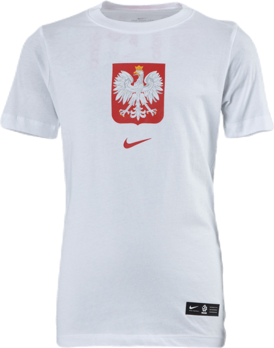 Poland Tee Evergreen Crest Jr White, Unisex, Odevy, Tričko, Futbal, Biely, M