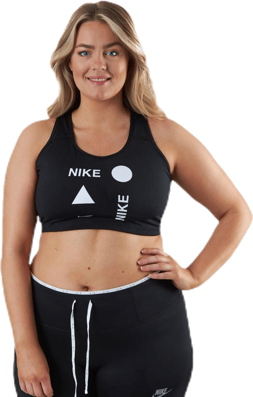 Swoosh Icon Clash Bra Plus White/Black