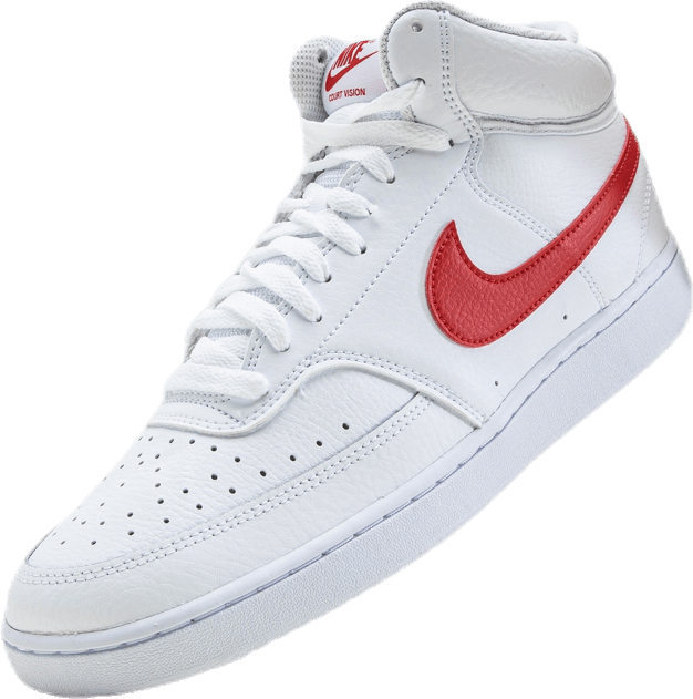 nike court vision mid white red