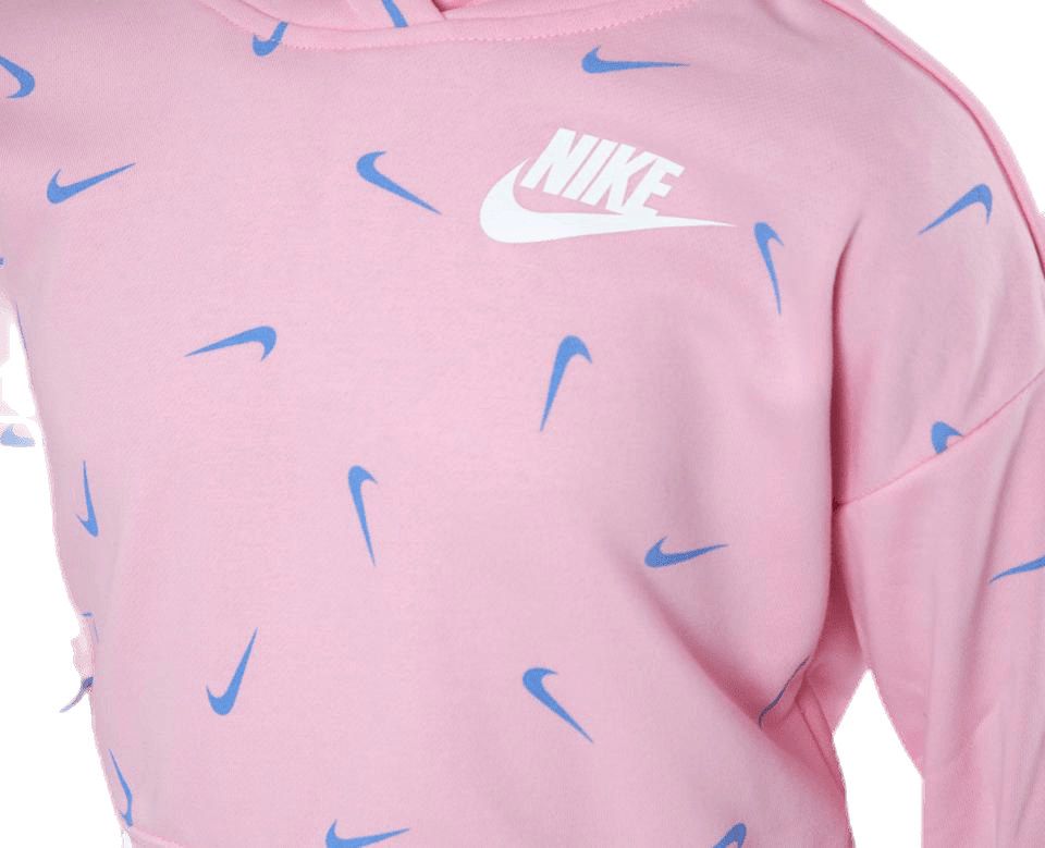 Swooshfetti Crop Hoodie Junior Pink/Blue - Bild 4