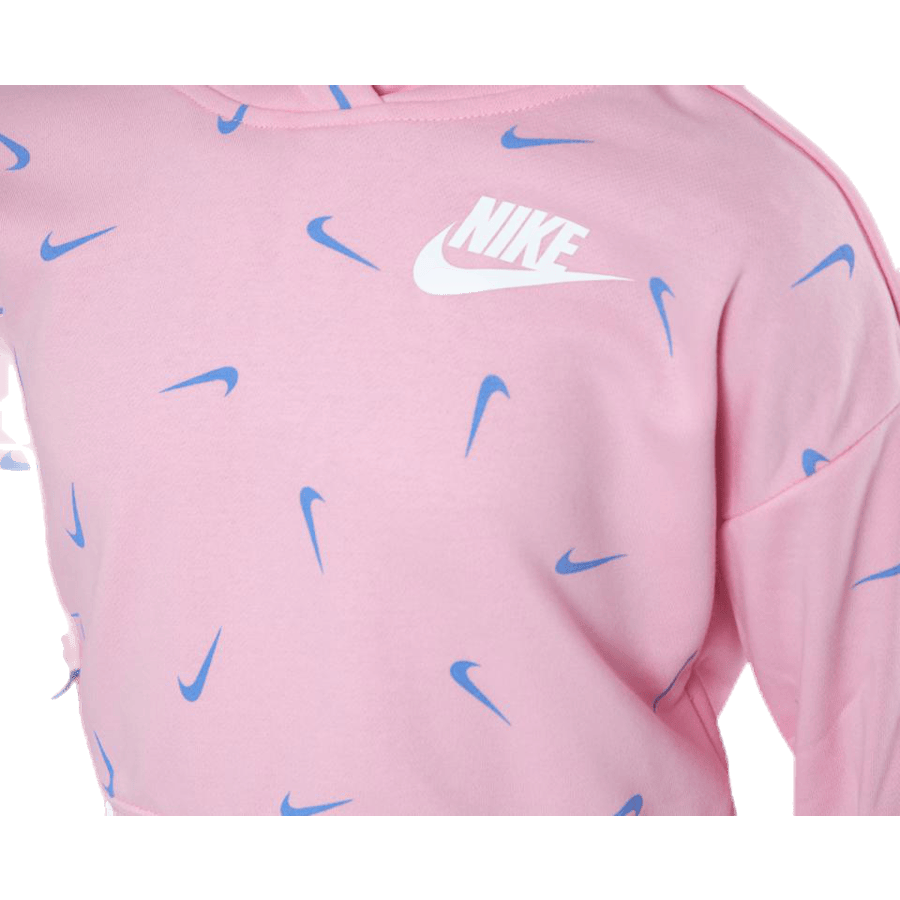 Swooshfetti Crop Hoodie Junior Pink/Blue - Bild 4
