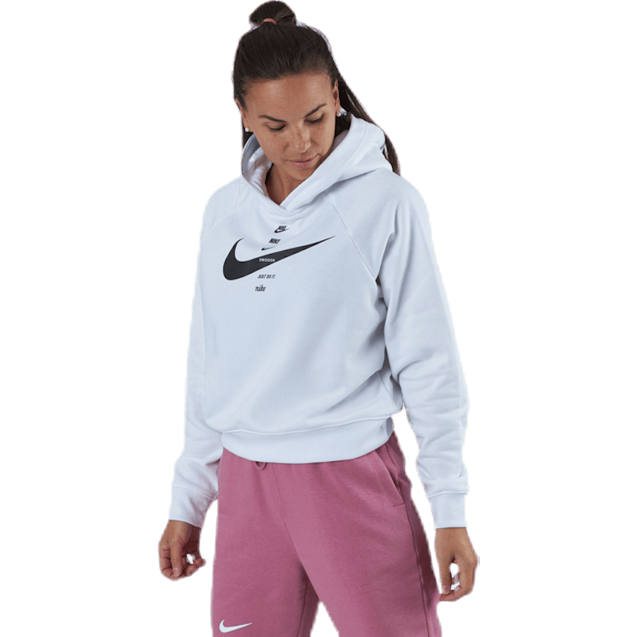 Nsw Swsh Hoodie Flc Bb White/Black - Bild 4