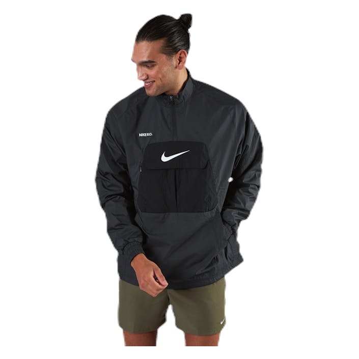 Nike F.C. Anorak White/Black, Male, Odzież, Koszule, Piłka nożna, Czarny, S