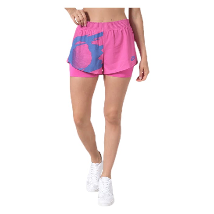 Court Slam Shorts Pink/Blue, Female, Apparels, Shorts, Tennis, Pink, L