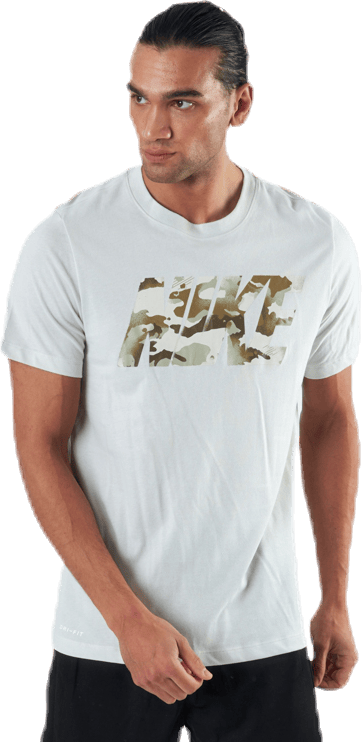 Dry Camo Block Tee White, Male, Apparels, T-shirt, Workout, White, S