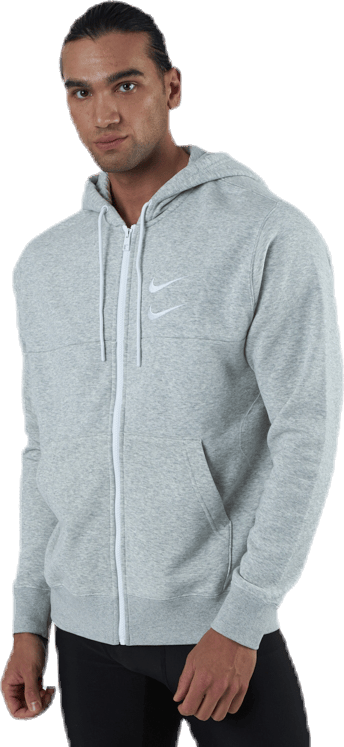 Nsw Swoosh Hoodie Fz Sbb Grey, Male, Apparels, Shirts, Grey, L