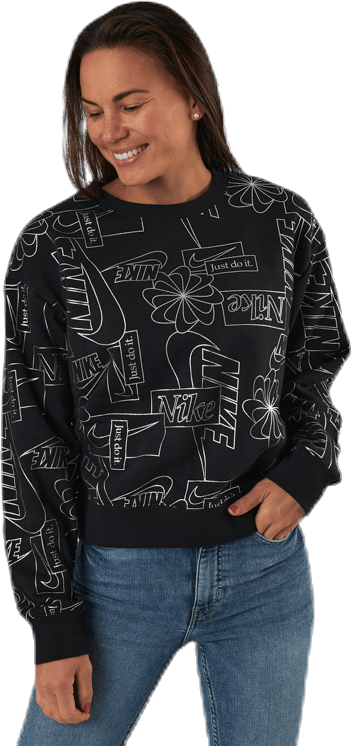 Nsw Icon Clash Flc Aop Top  Black, Female, Vêtements, Chemises, Noir, S