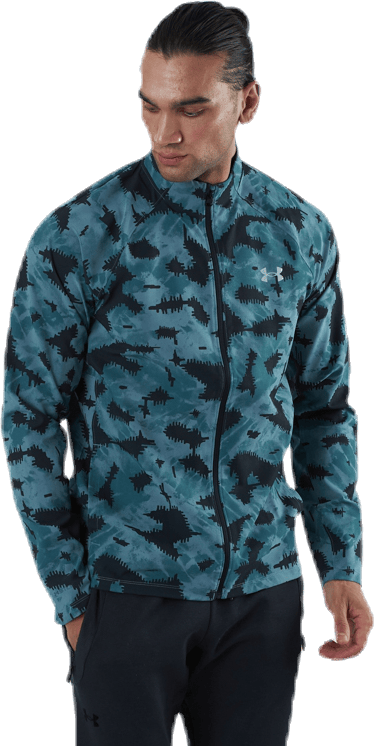 Launch3.0 STORM Print Jkt Blue, Male, Apparels, jackets, Running, Blue, XL