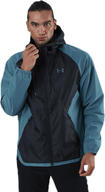 Stretch Woven Hood Jacket Blue, Male, Kläder, Skjortor, Träning, Blå, L