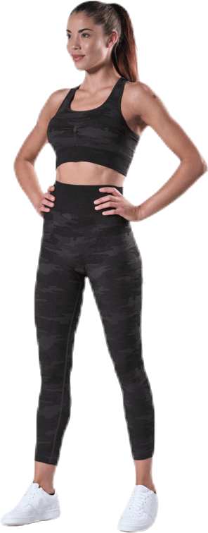 Fitness Seamless Racerback Bra Patterned/Black - Bild 4