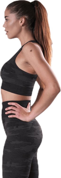 Fitness Seamless Racerback Bra Patterned/Black - Bild 2