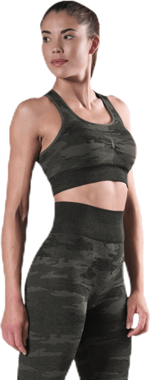 Fitness Seamless Racerback Bra Patterned/Green - Bild 2