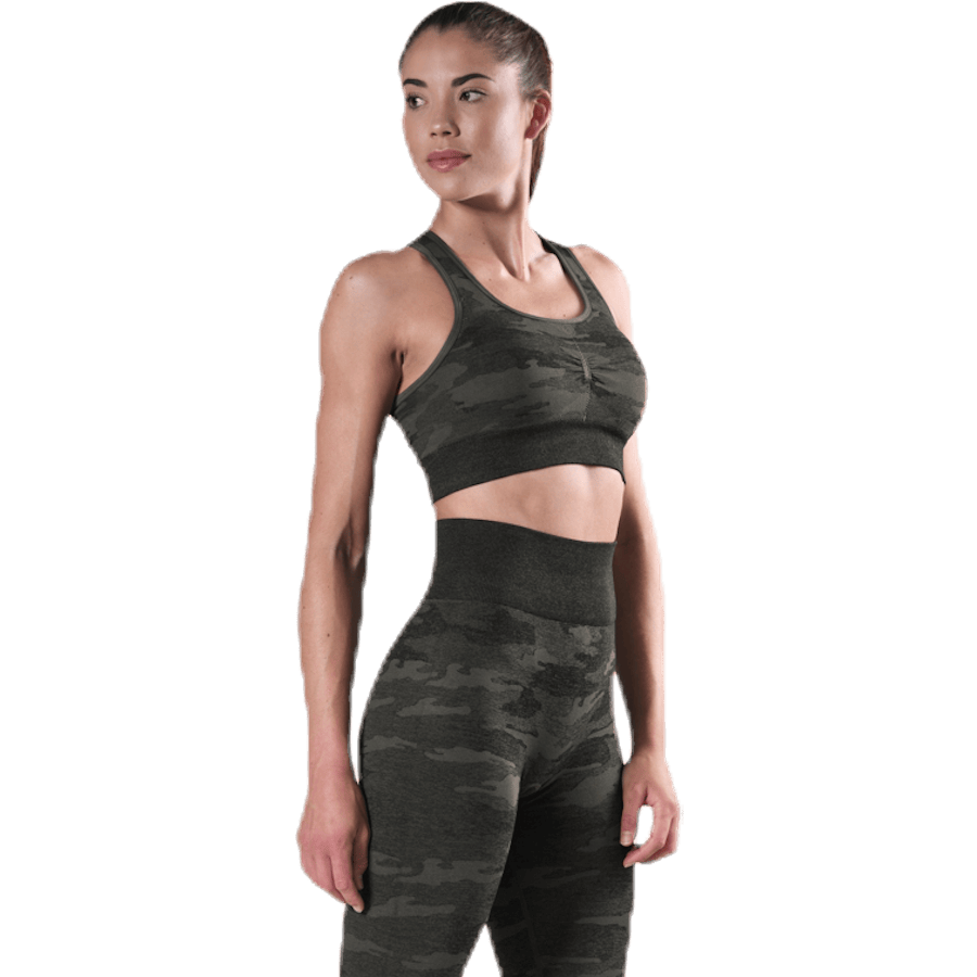 Fitness Seamless Racerback Bra Patterned/Green - Bild 2