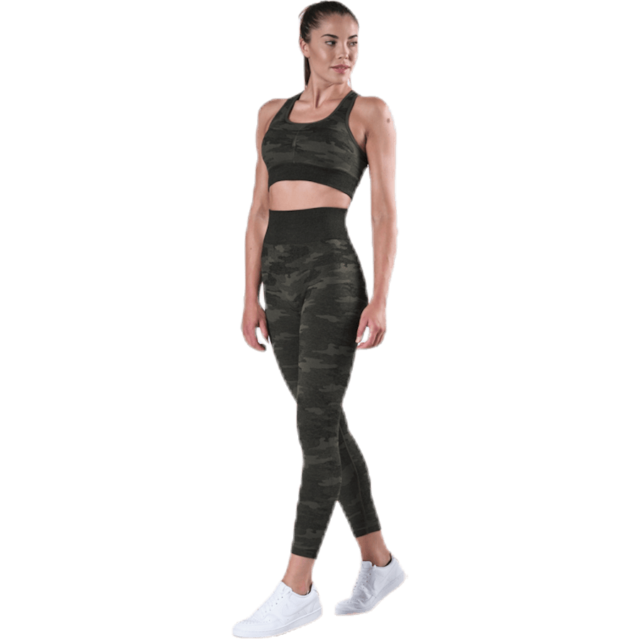 Fitness Seamless Racerback Bra Patterned/Green - Bild 4