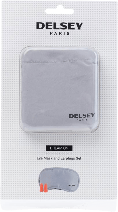 Ögonmask och öronproppar, set Grey, Unisex, Equipment, bags & backpacks, Grey, ONESIZE