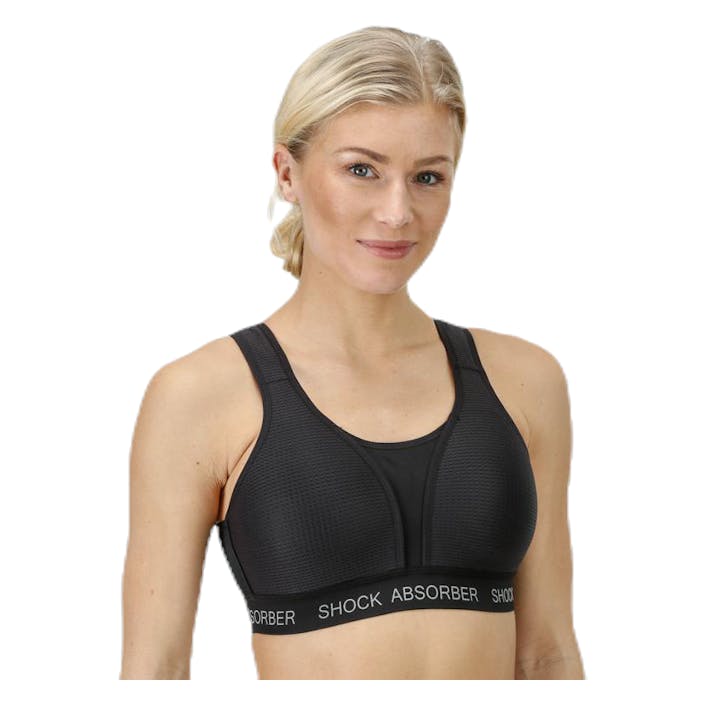Ultimate Run Bra Padded Black, Female, Apparels, Sports Bras, Running, Black, 65 F