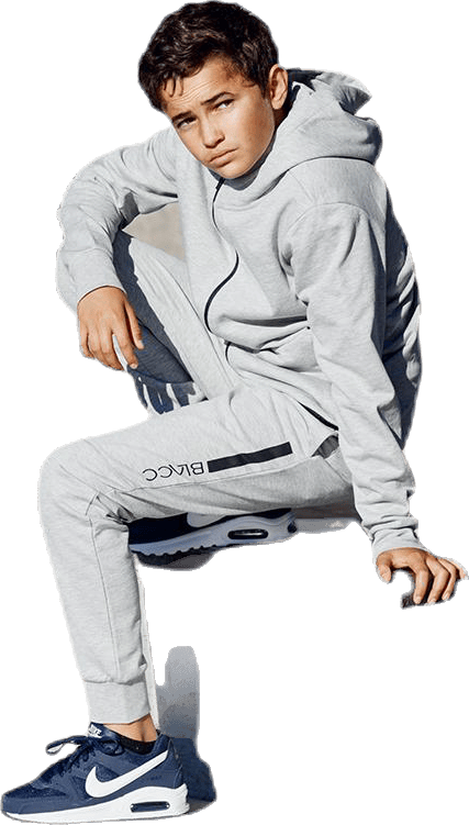 Jr Charles Zip Hoodie Grey, Unisex, Apparels, Shirts, Workout, Grey, 146/152