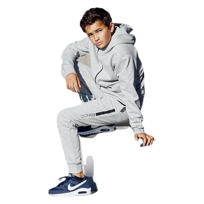 Jr Charles Zip Hoodie Grey, Unisex, Apparels, Shirts, Workout, Grey, 146/152
