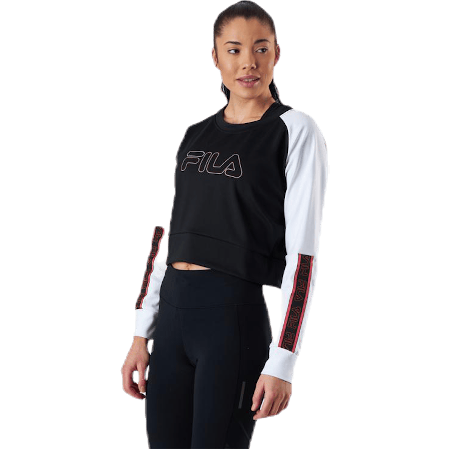 Ahuva Cropped Longsleeve Shirt Pink/Black - Bild 2