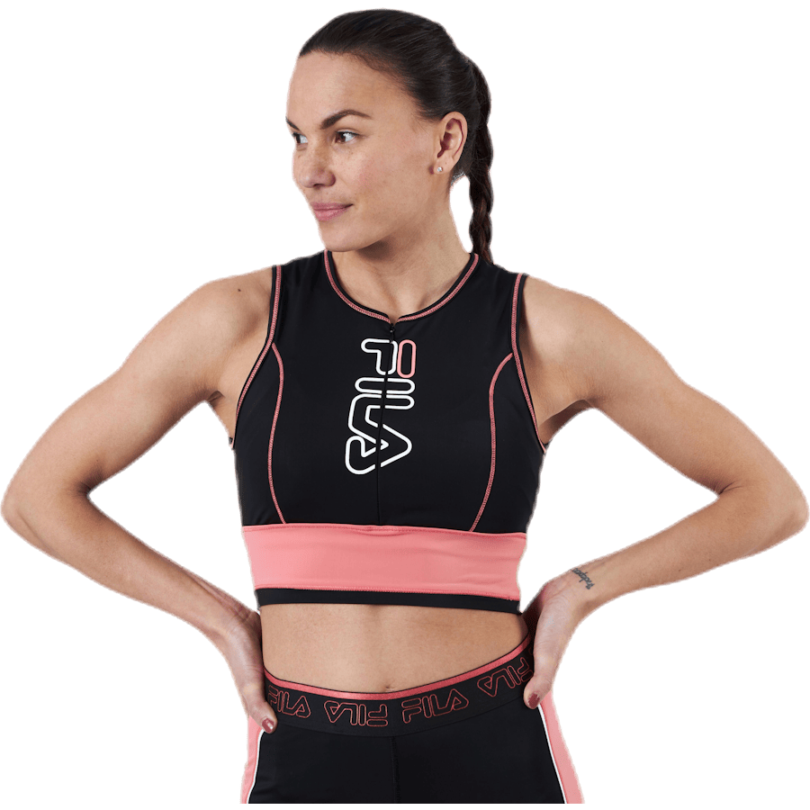 Airi Cropped Top Pink/Black