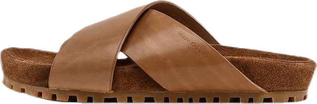 Napa Cross Leather Brown/Red, Female, Sko, Sandaler og Tøfler, Brun/Rød, EU 37