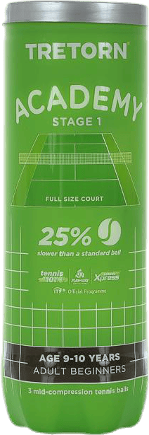 Academy Green 3 Tube Yellow, Unisex, Utrustning, racketar, Tennis, Gul, ONESIZE