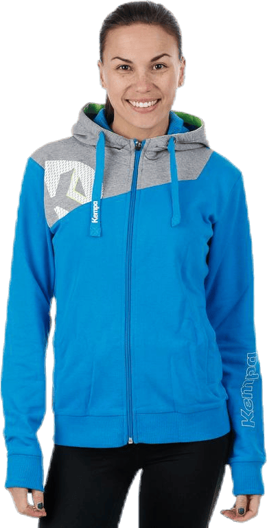 Core 2.0 Hood Jacket W Blue/Grey, Female, Apparels, Shirts, Handball, Blue/Grey, L