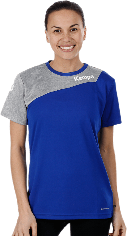 Core 2.0 Shirt W Blue/Grey, Female, Vaatteet, T-paita, Käsipallo, Sininen/Harmaa, S