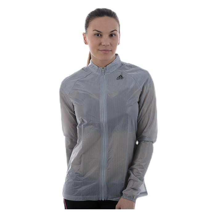 AdiZero Ghost Jacket W Grey, Female, Apparels, jackets, Running, Grey, L